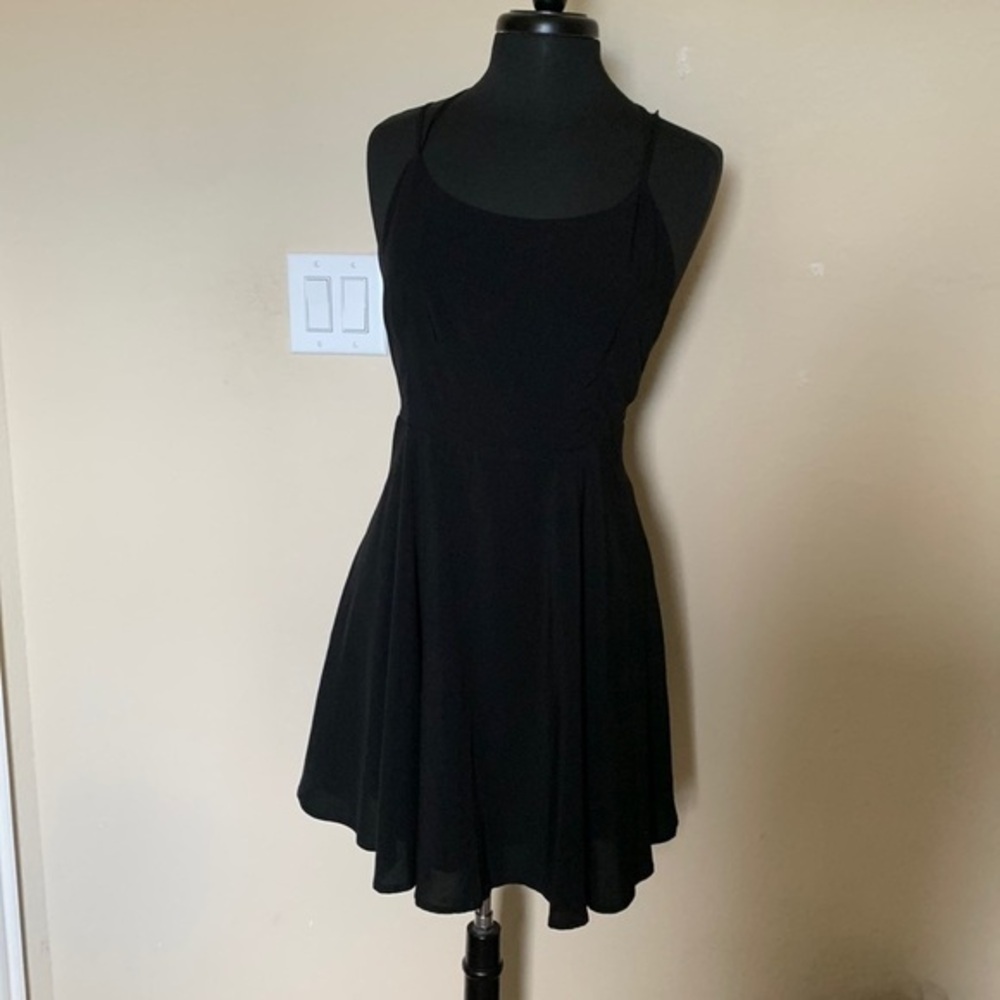 Forever 21 Strappy Black Skater Dress NWT​ Skater - Picture 2 of 7